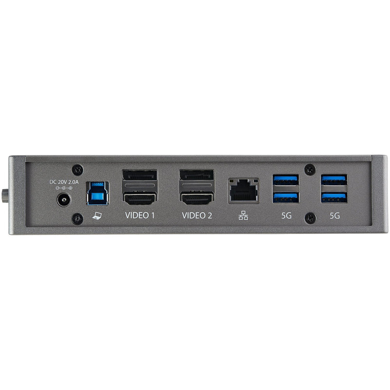USB-C USB-A Dock - Hybrid Universal USB 3.0 Laptop Docking Station - Dual Monitor 4K 60Hz HDMI/DisplayPort - 6xUSB Type-A/GbE