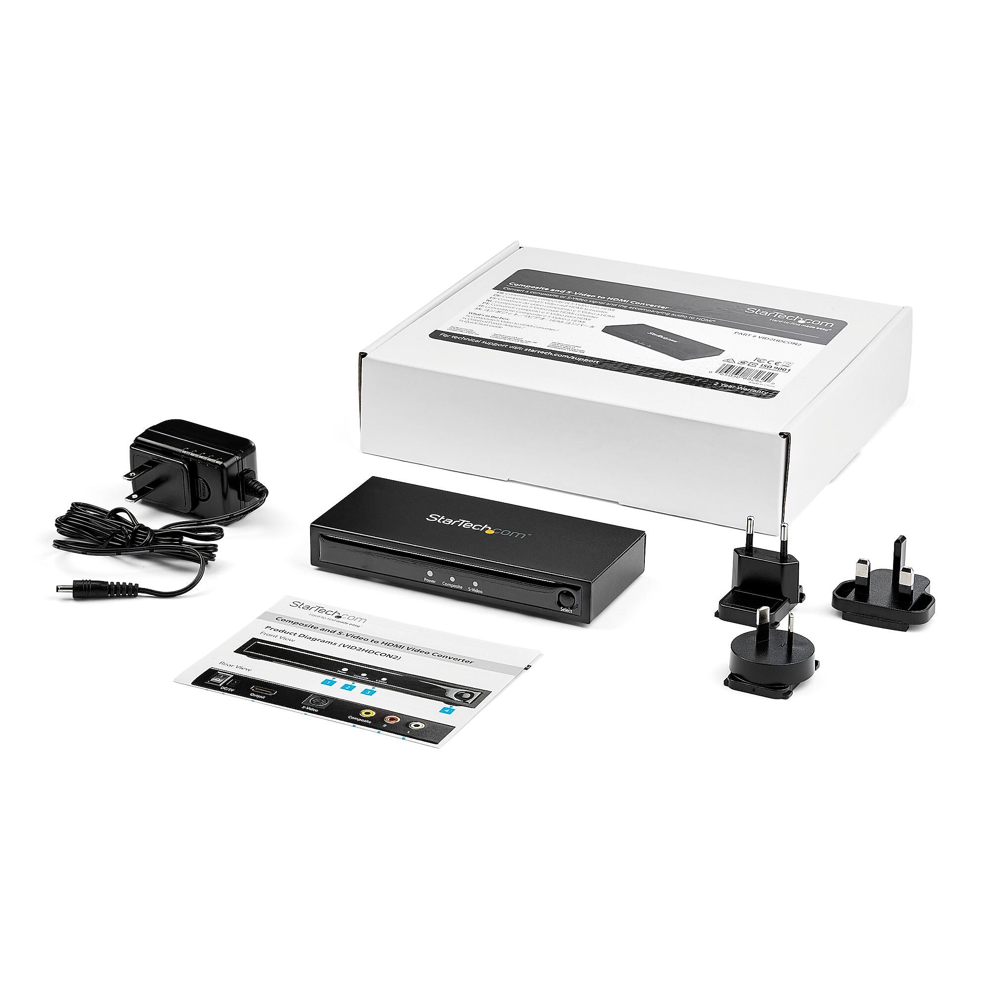 S-Video or Composite to HDMI Converter with Audio - 720p - NTSC and PAL