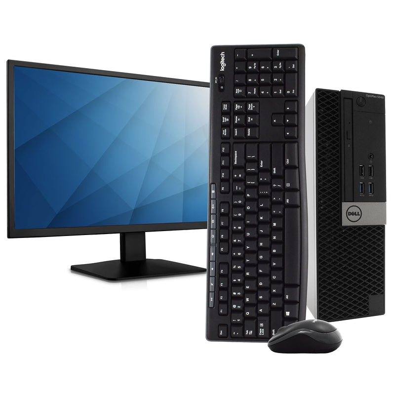 Dell OptiPlex 5040 Refurbished Desktop Computer with 24" LCD Monitor, Intel Core i5-6500, 8GB RAM, 240GB SSD (1B325111+24)
