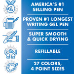 Pilot G2 Retractable Gel Pens, Extra Fine Point, Green Ink, Dozen (31005)