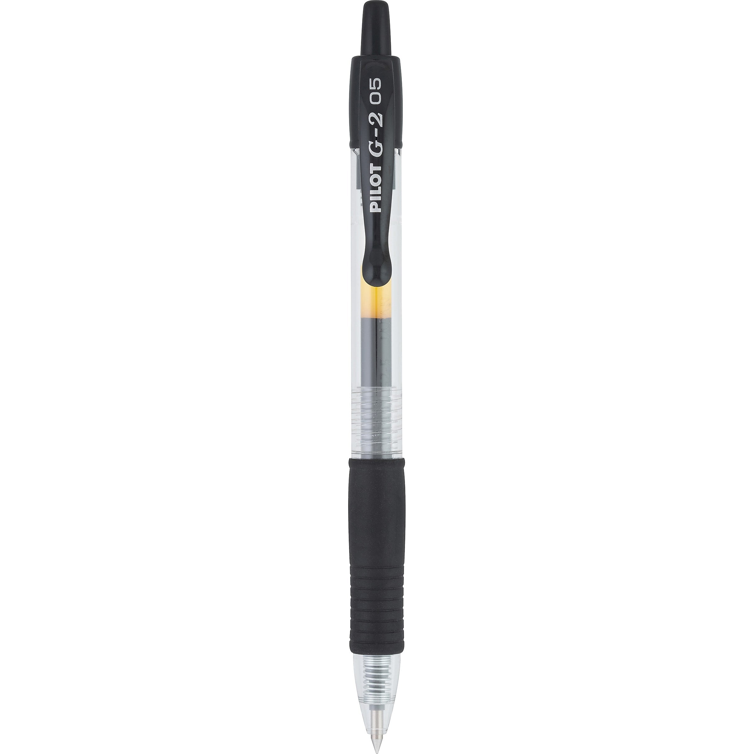 Pilot G2 Retractable Gel Pens, Extra Fine Point, 0.5mm, Black Ink, Dozen (31002)