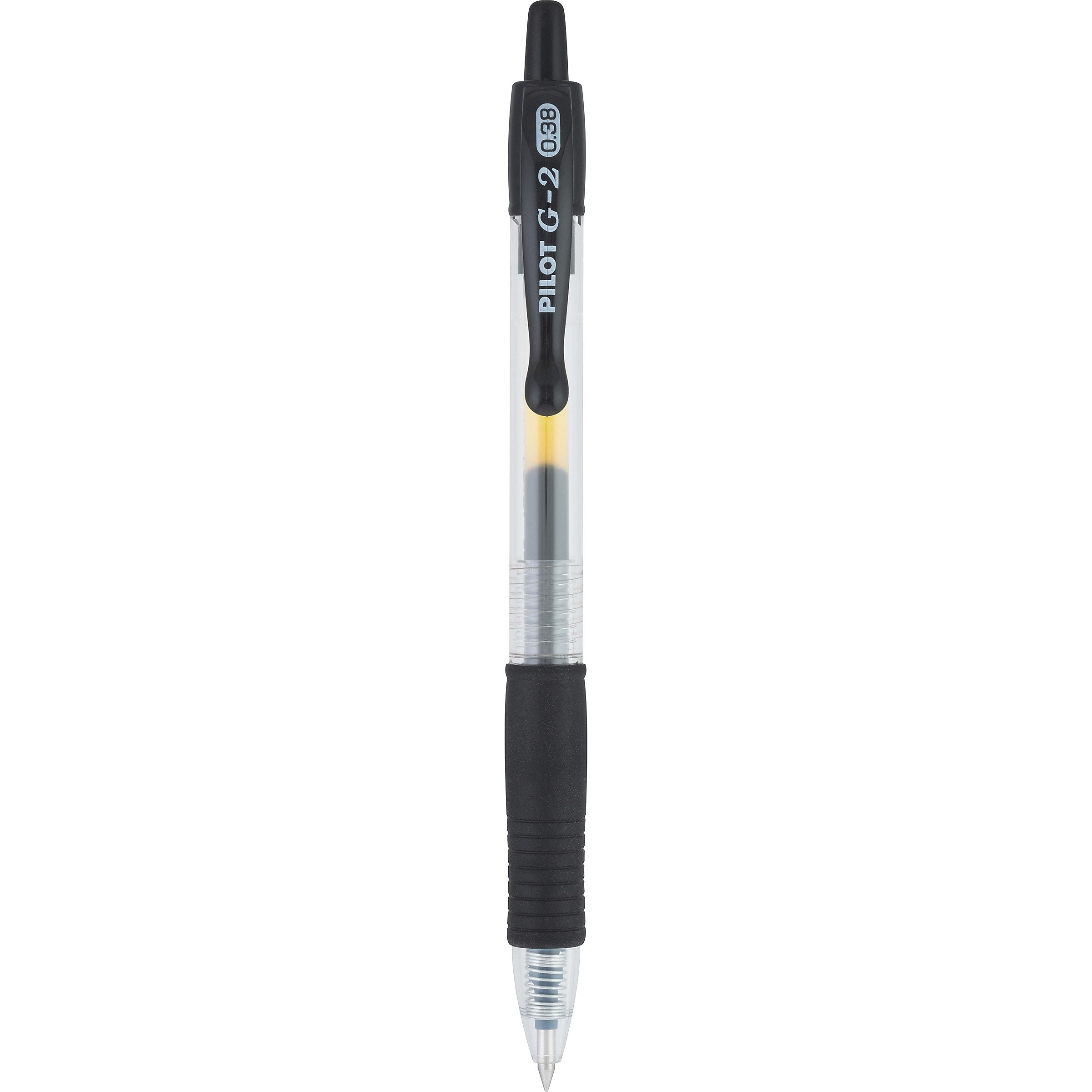 Pilot G2 Retractable Gel Pens, Ultra Fine Point, 0.38mm, Black Ink, Dozen (31277)