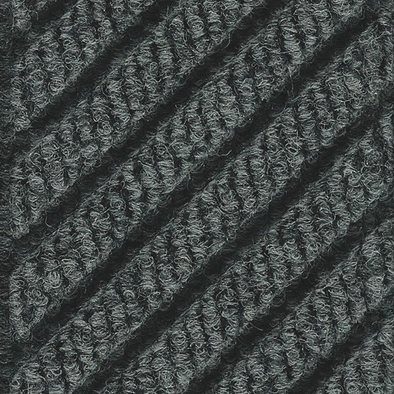 M+A Matting WaterHog Max Grand Diamond, Mat + Two Ends, Universal Cleated, 4' x 12.6', Black Smoke (2250000000000)