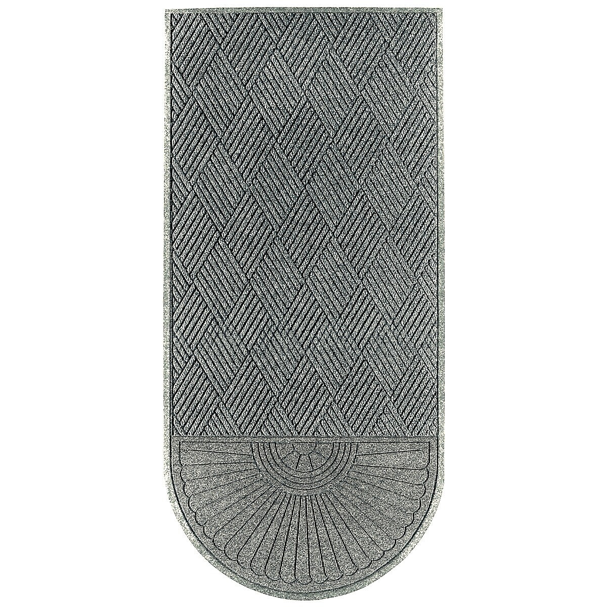 M+A Matting WaterHog Max Grand Diamond, Mat + One End, Universal Cleated , 6' x 11.6', Grey Ash (22200000000000)
