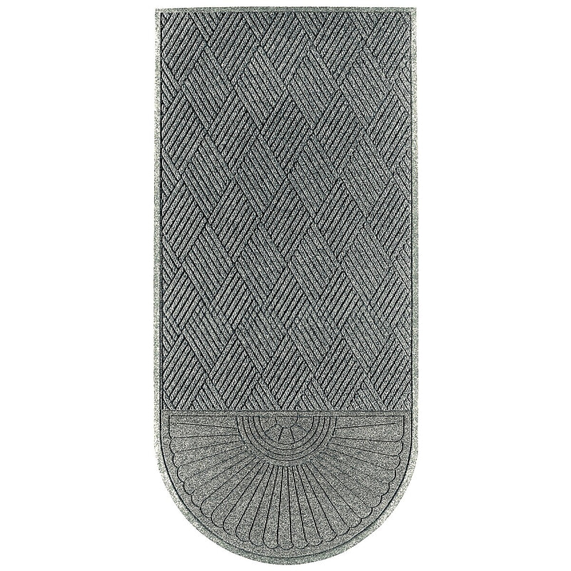 M+A Matting WaterHog Max Grand Diamond, Mat + One End, Universal Cleated , 4' x 5.9', Grey Ash (2224870000000)