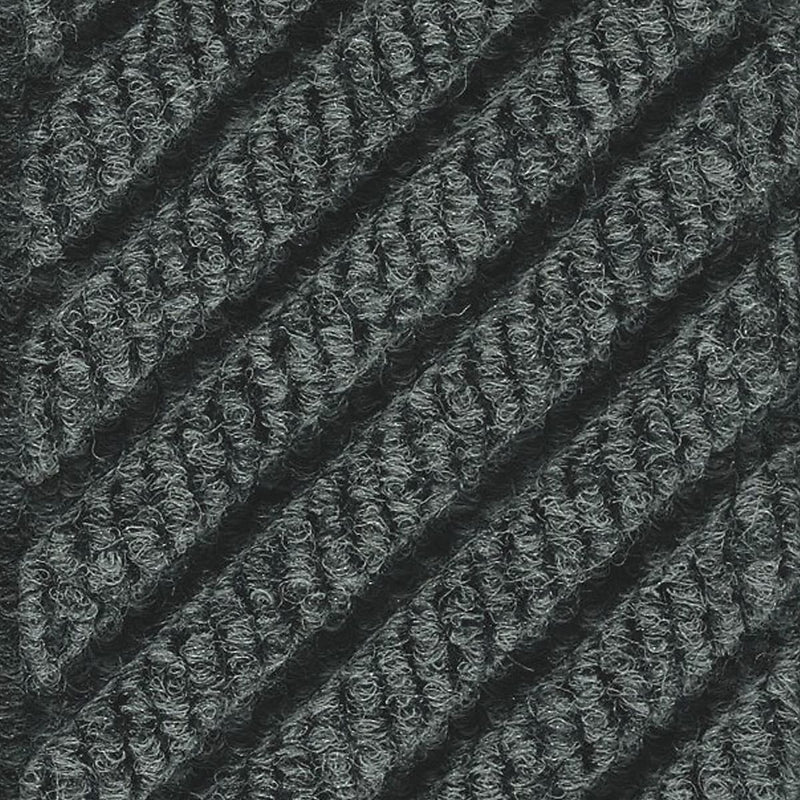 M+A Matting WaterHog Max Grand Diamond, Mat + One End, Universal Cleated , 3' x 5.5', Black Smoke (2220000000000)