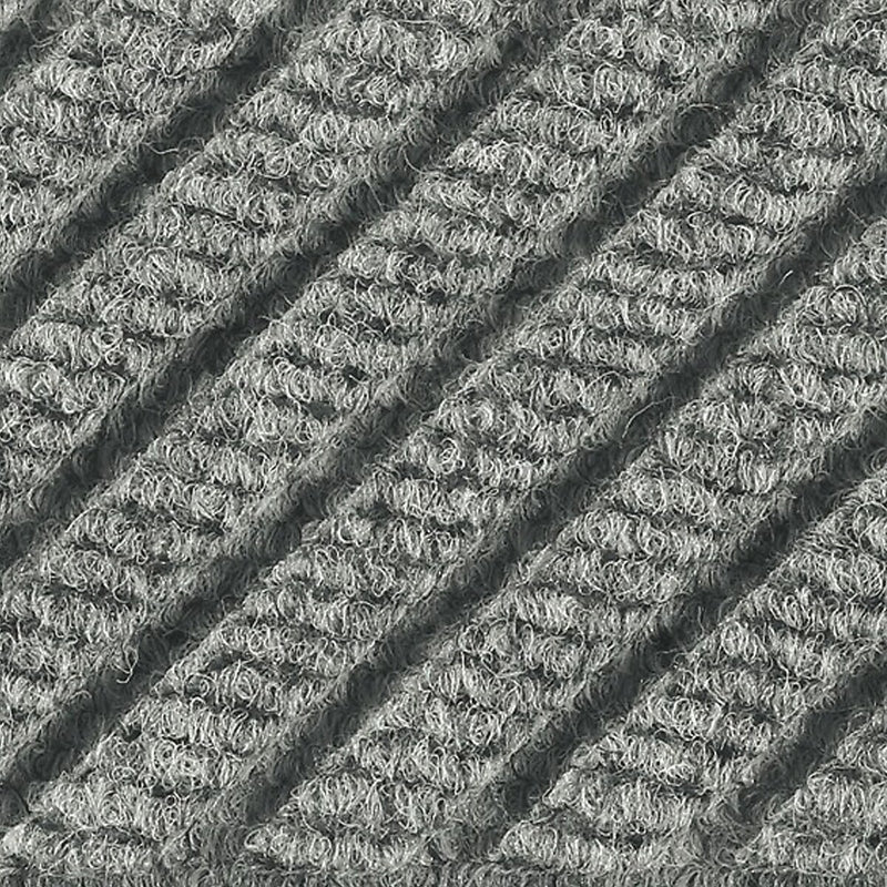 M+A Matting WaterHog Max Grand Diamond, Mat + Two Ends, Universal Cleated, 4' x 12.6', Grey Ash (2250000000000)