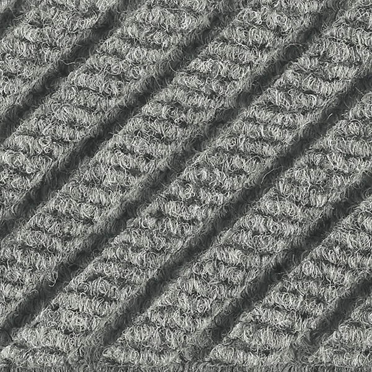 M+A Matting WaterHog Max Grand Diamond, Mat + Two Ends, Universal Cleated, 3' x 7.1', Grey Ash (224973000000)