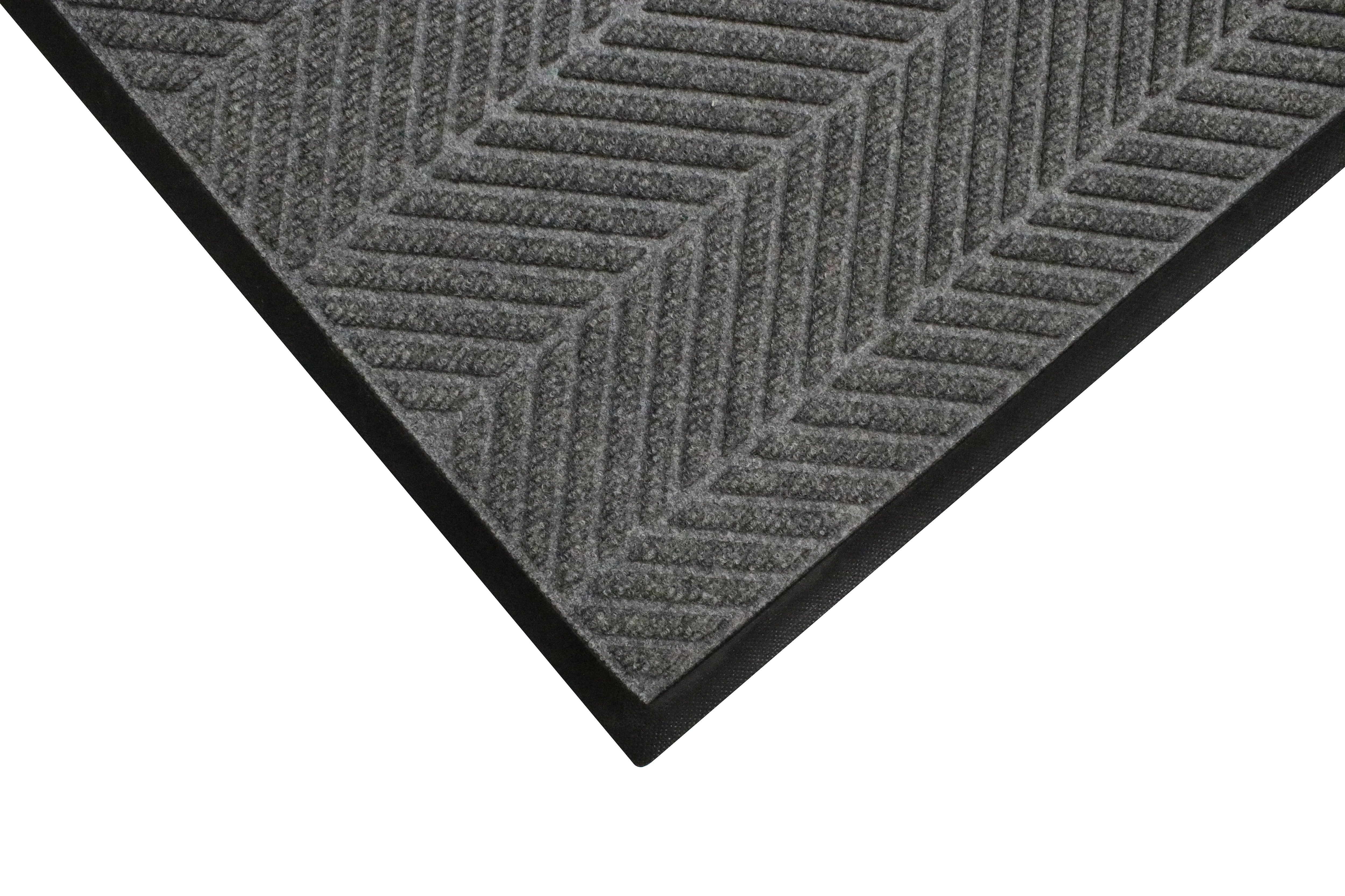 M+A Matting WaterHog Max Herringbone Classic Mat, Universal Cleated, 3' x 5', Grey Ash (22407335070)