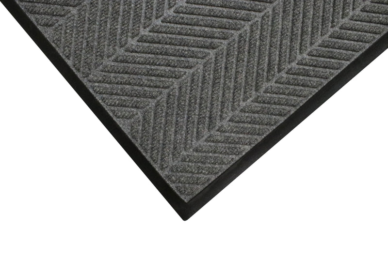 M+A Matting WaterHog Max Herringbone Classic Mat, Universal Cleated, 3' x 5', Grey Ash (22407335070)