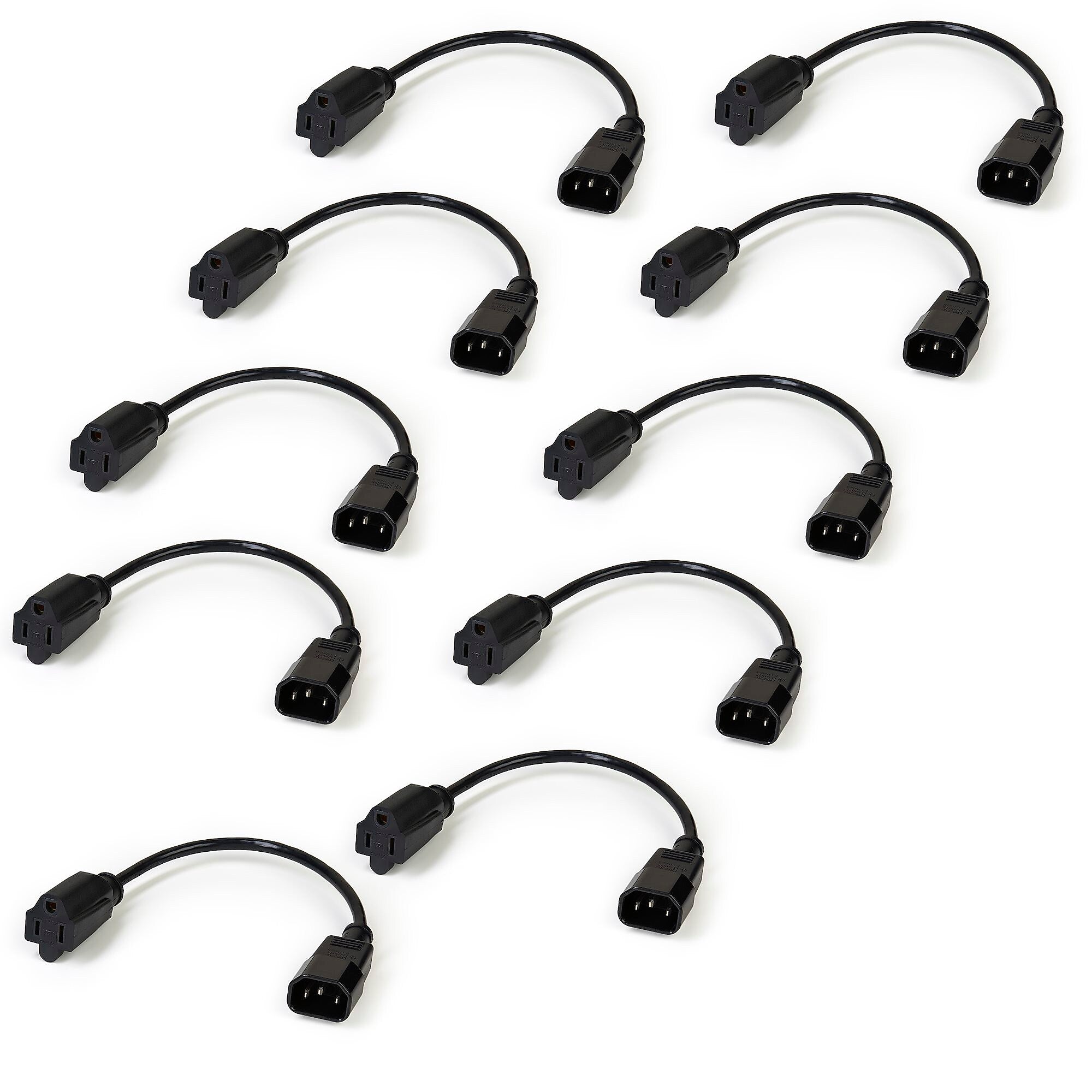 1 ft. Computer Power Cord - 10-Pack