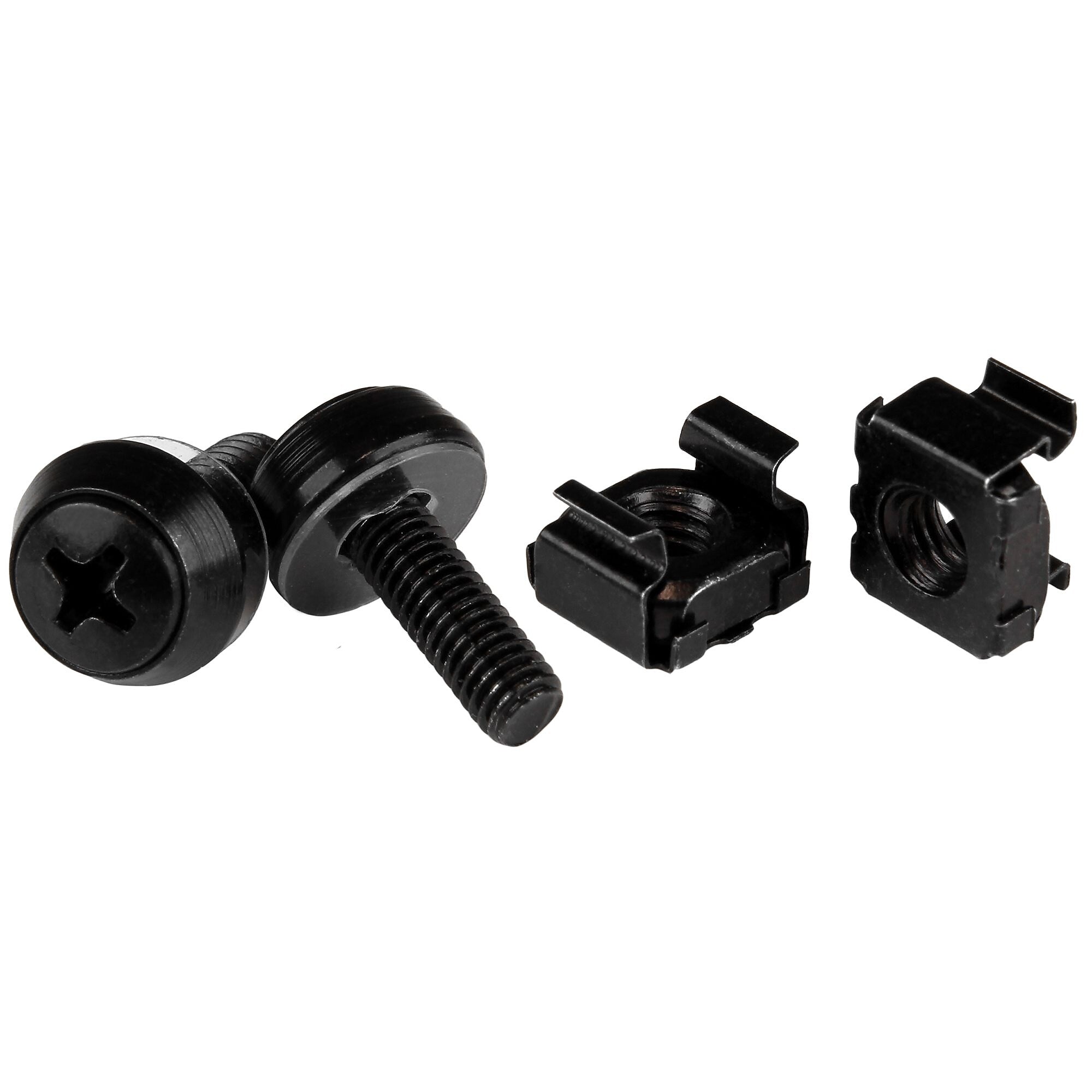 StarTech 10-32 Server Rack Hardware Kit, Black, 50/Pack (CABSCREW1032)