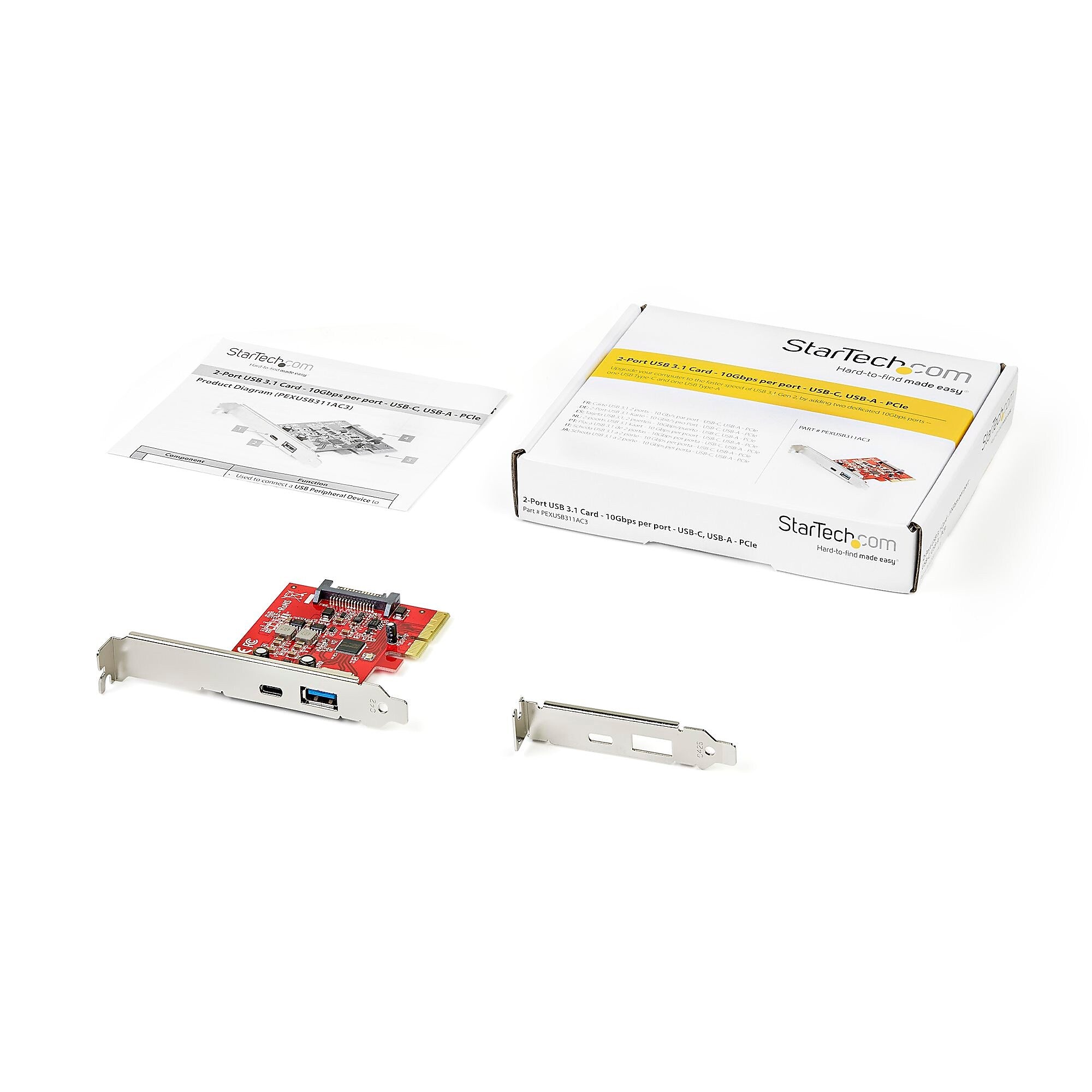 StarTech 2-Port PCIe Gigabit Ethernet Adapter (PEXUSB311AC3)