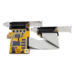 8-Port PCI Express RS232 Serial Adapter Card -PCIe to Serial DB9 Controller 16C1050 UART - Low Profile - 15kV ESD - Win/Linux