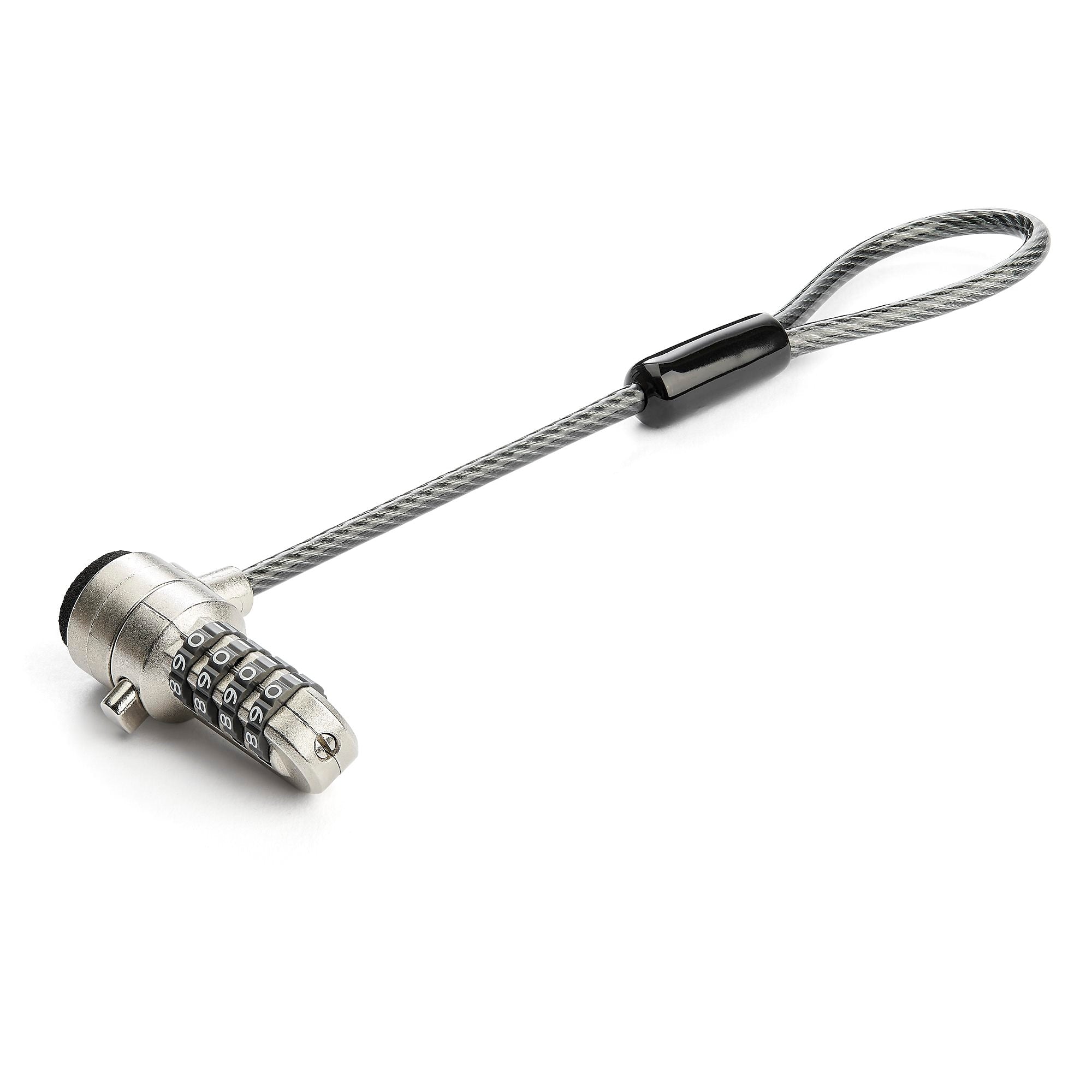Universal Laptop Cable Lock Expansion Loop - Add a 6" 4-Digit Combination K-Slot Lock to Secure Multiple Devices - Anti Theft