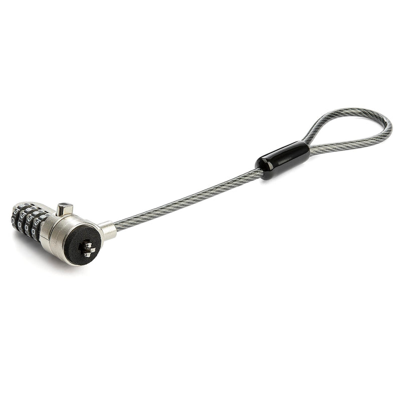 Universal Laptop Cable Lock Expansion Loop - Add a 6" 4-Digit Combination K-Slot Lock to Secure Multiple Devices - Anti Theft