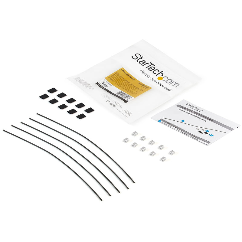 5-Pack Security Cable Tethers for Adapters & Dongles - Universal Cable Tether Kit - Steel Tether Cable Lock - Anti-Theft