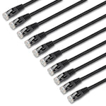 6 ft. CAT6 Ethernet cable - 10 Pack - ETL Verified - Black CAT6 Patch Cord - Molded RJ45 Connectors - 24 AWG - UTP