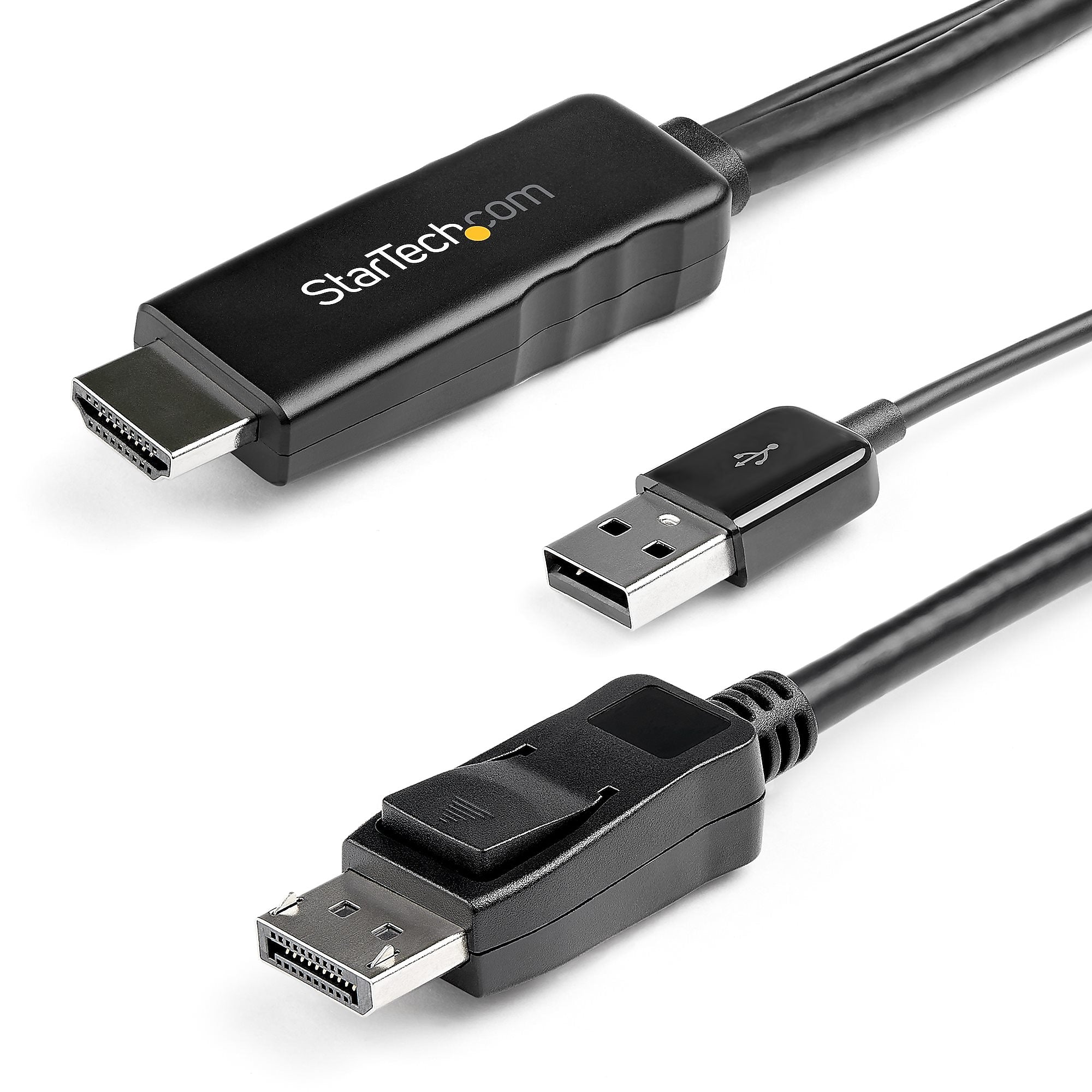 3m HDMI to DisplayPort Adapter Cable with USB Power - 4K 30Hz Active HDMI 1.4 to DP 1.2 Converter (HD2DPMM3M)