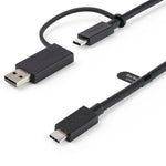 StarTech Hybrid 3.3' USB-C to USB-C with USB-A Adapter Dongle, Black (USBCCADP)