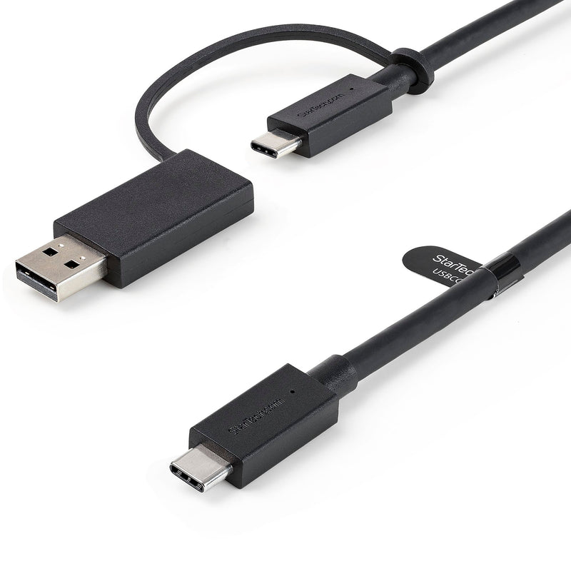 StarTech Hybrid 3.3' USB-C to USB-C with USB-A Adapter Dongle, Black (USBCCADP)