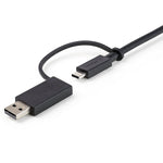 StarTech Hybrid 3.3' USB-C to USB-C with USB-A Adapter Dongle, Black (USBCCADP)