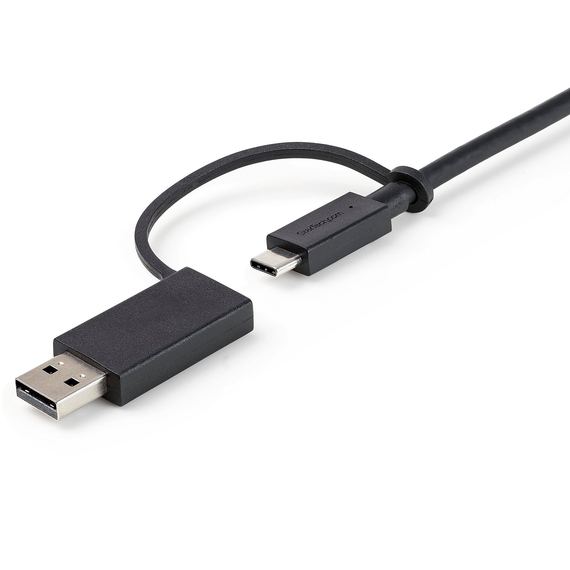 StarTech Hybrid 3.3' USB-C to USB-C with USB-A Adapter Dongle, Black (USBCCADP)