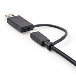 StarTech Hybrid 3.3' USB-C to USB-C with USB-A Adapter Dongle, Black (USBCCADP)
