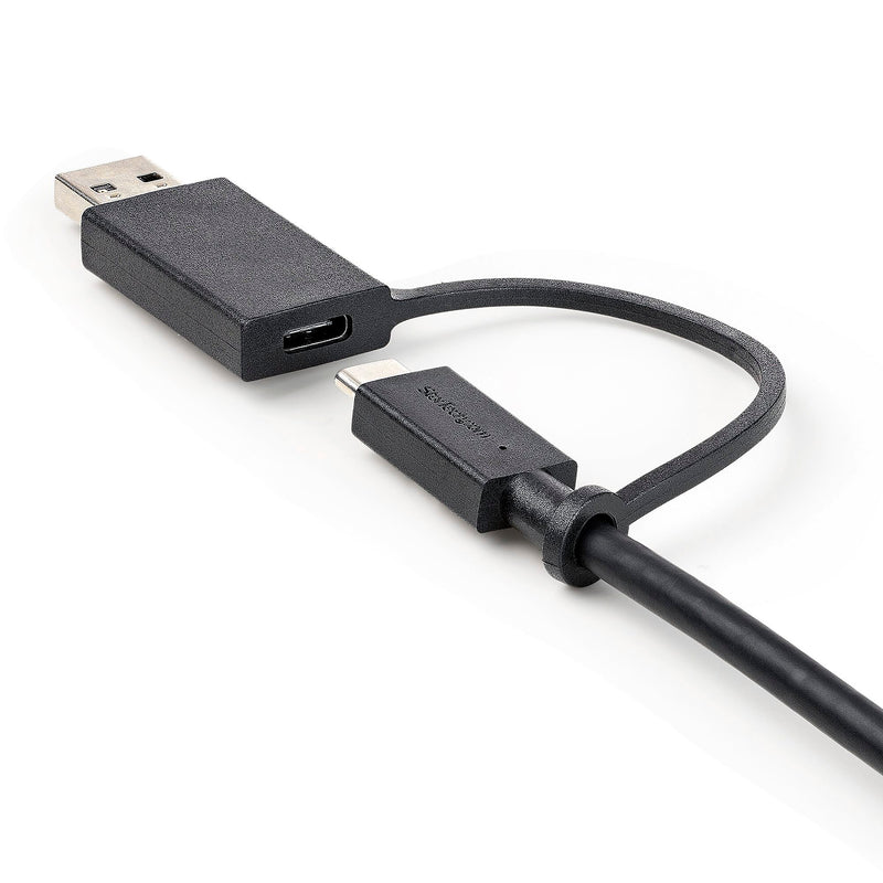 StarTech Hybrid 3.3' USB-C to USB-C with USB-A Adapter Dongle, Black (USBCCADP)