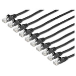 6 ft. CAT6 Ethernet Cable - 10 Pack - ETL Verified - Black CAT6 Patch Cord - Snagless RJ45 Connectors - 24 AWG - UTP