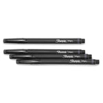 Sharpie Felt Pens, Fine Point, 0.4mm, Black Ink, 4/Pack (1742661)