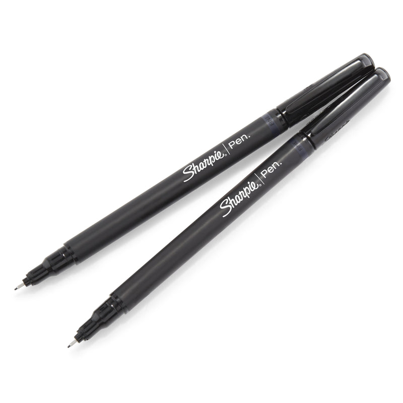 Sharpie Felt Pens, Fine Point, 0.4mm, Black Ink, Dozen (1742663)
