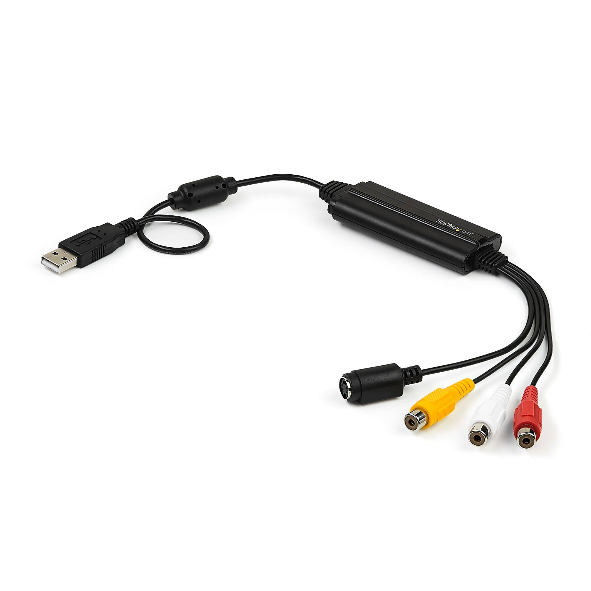 StarTech USB A to RCA Video Converter, Male to Male, Black (SVID2USB232)