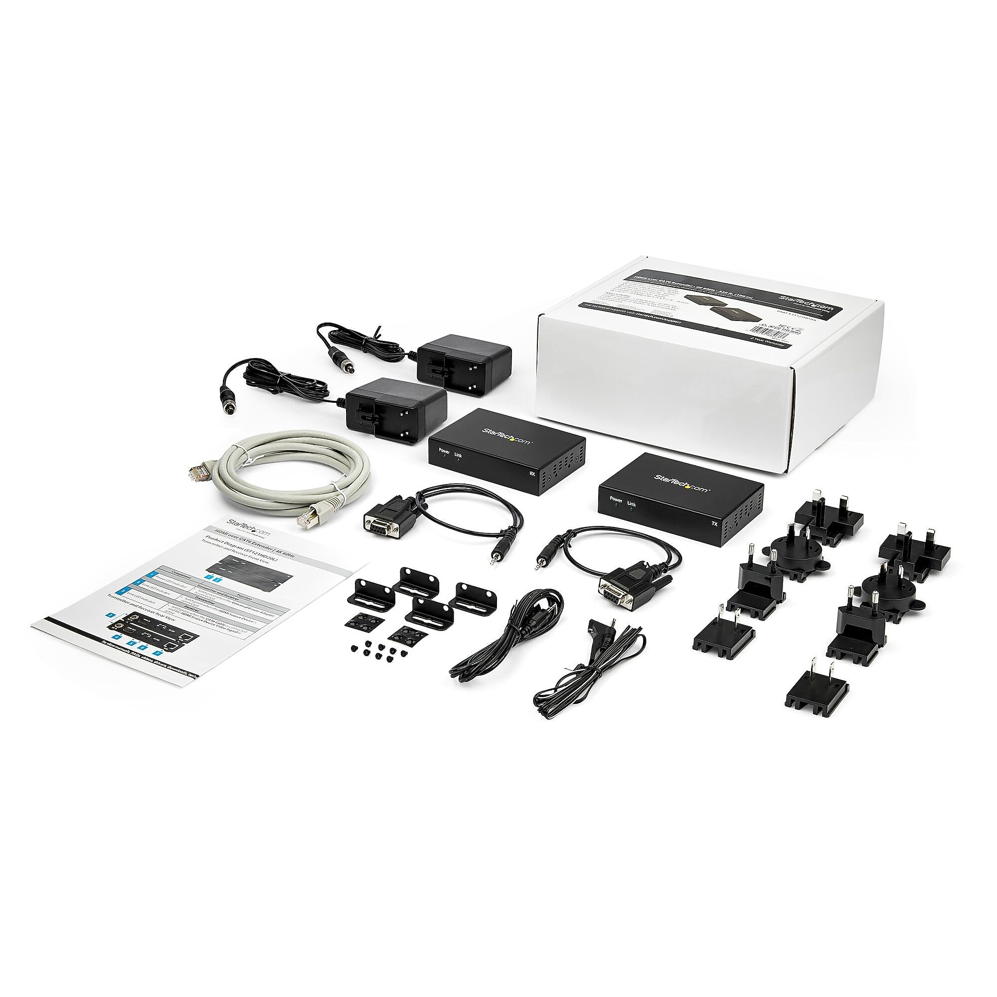 HDMI over CAT6 Extender - 4K 60Hz - 330ft / 100m - IR Support - HDMI Balun - 4K Video over CAT6 (ST121HD20L)