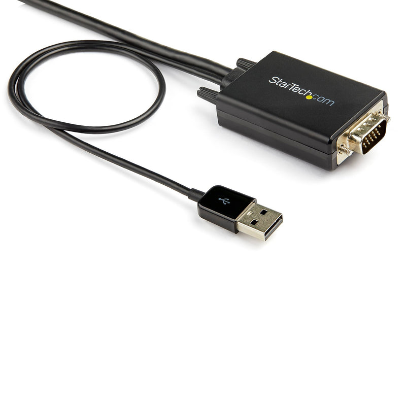 StarTech 6.6' VGA to HDMI Converter Cable with USB Audio Support, Male to Male, Black (VGA2HDMM2M)