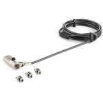 6.5' (2m) 3-in-1 Universal Laptop Cable Lock - 4-Digit Combination Security Lock for K-Slot, Nano & Wedge Slot Desktop/Laptop