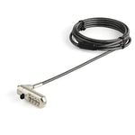 6.5ft Laptop Cable Lock for Nano Slot Computer/Tablet/Device - Anti-Theft 4 Digit Combination Security Cable Lock - Steel
