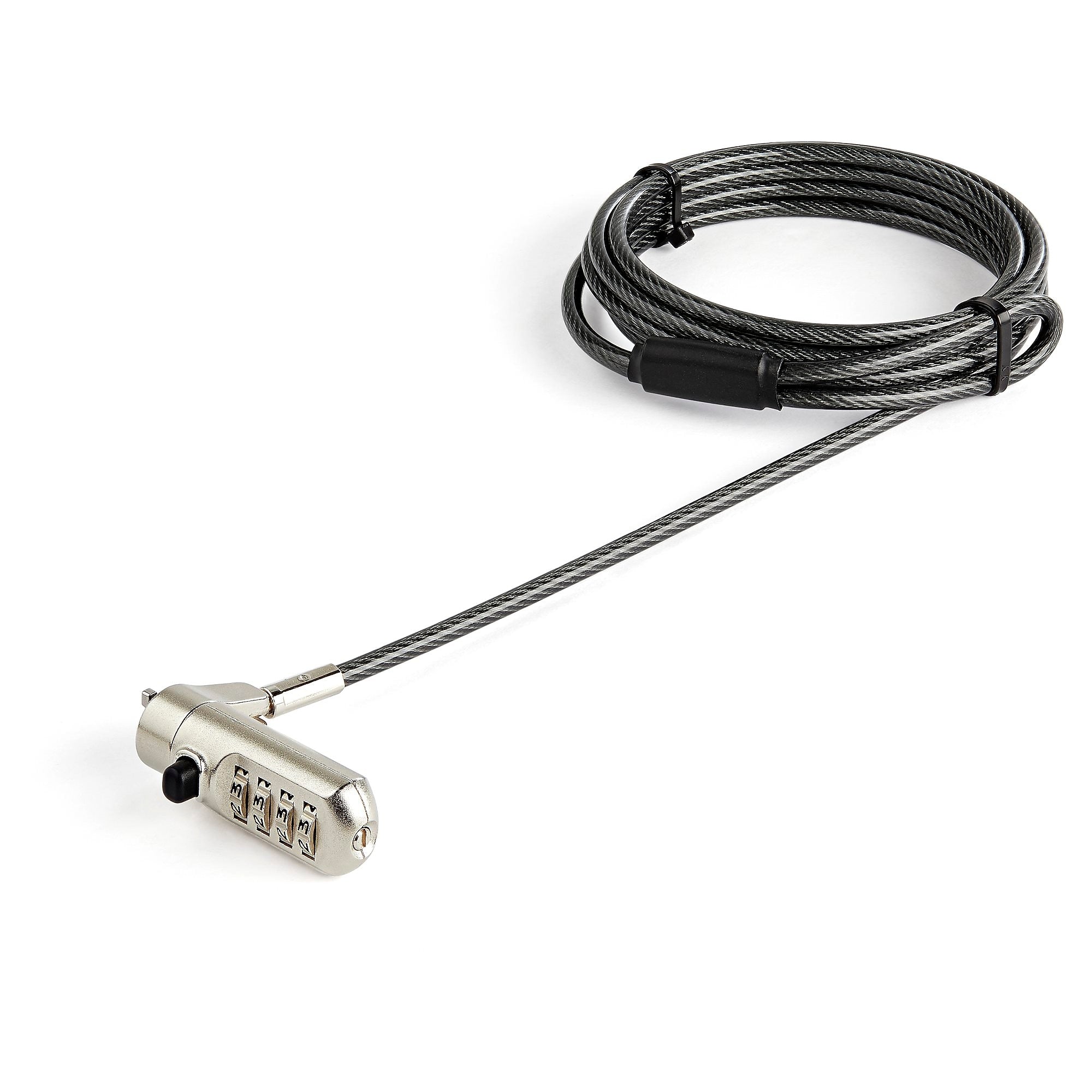 6.5ft Laptop Cable Lock for Nano Slot Computer/Tablet/Device - Anti-Theft 4 Digit Combination Security Cable Lock - Steel