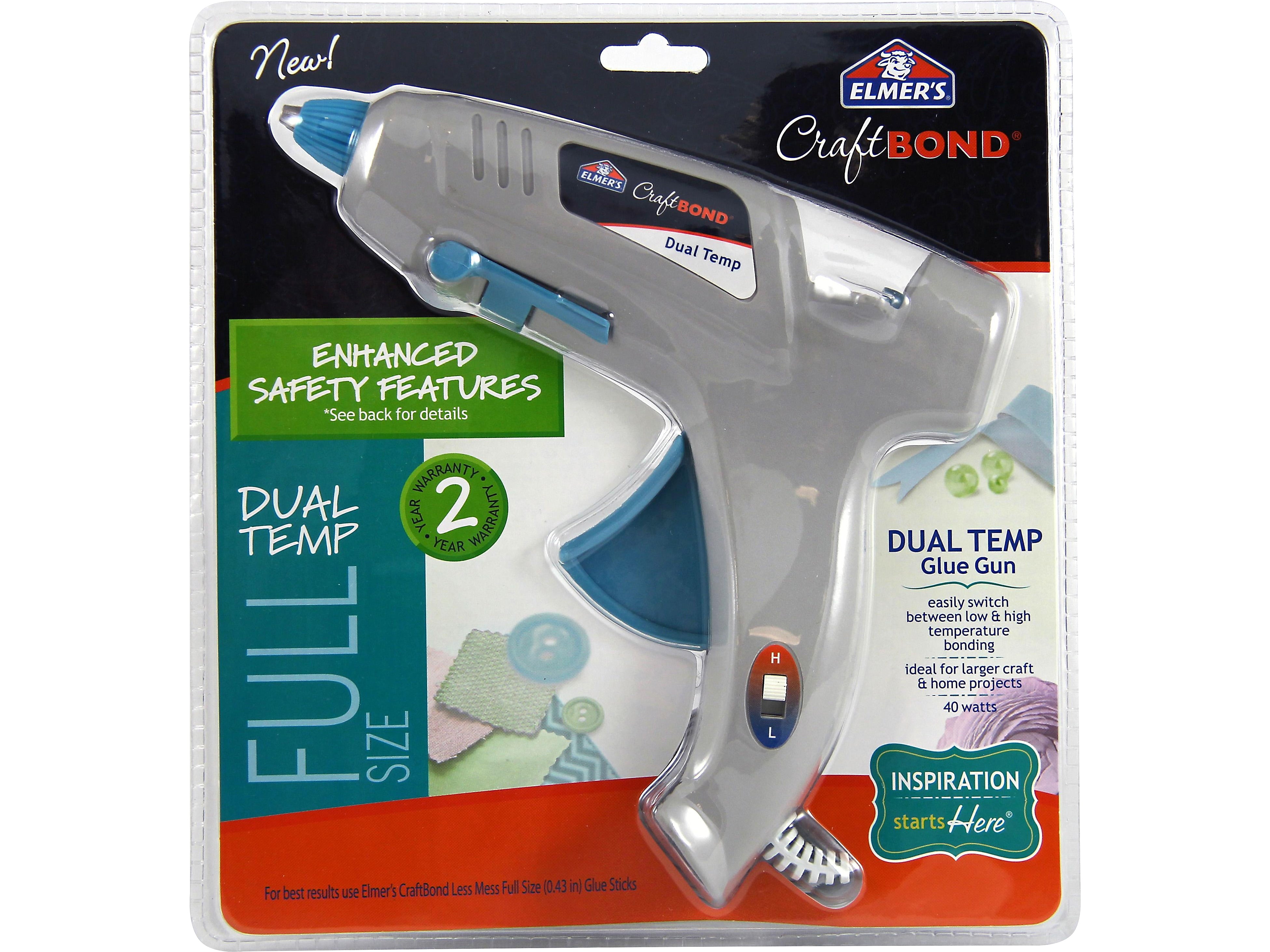 Elmer's CraftBond Craft Glue Gun, Full Size, 40 Watts, Blue/Gray (E6050)
