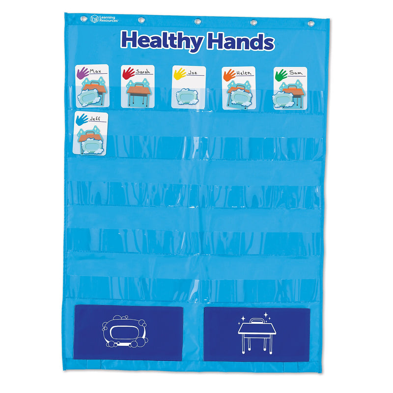 Educational Learning Resources Healthy Hands Pocket Chart (LER 4364)