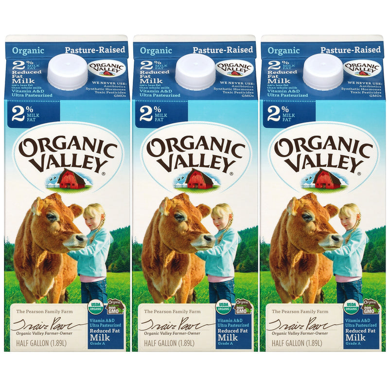 Organic Valley 2% Milk, 64 oz., 3/Pack (307-00347)