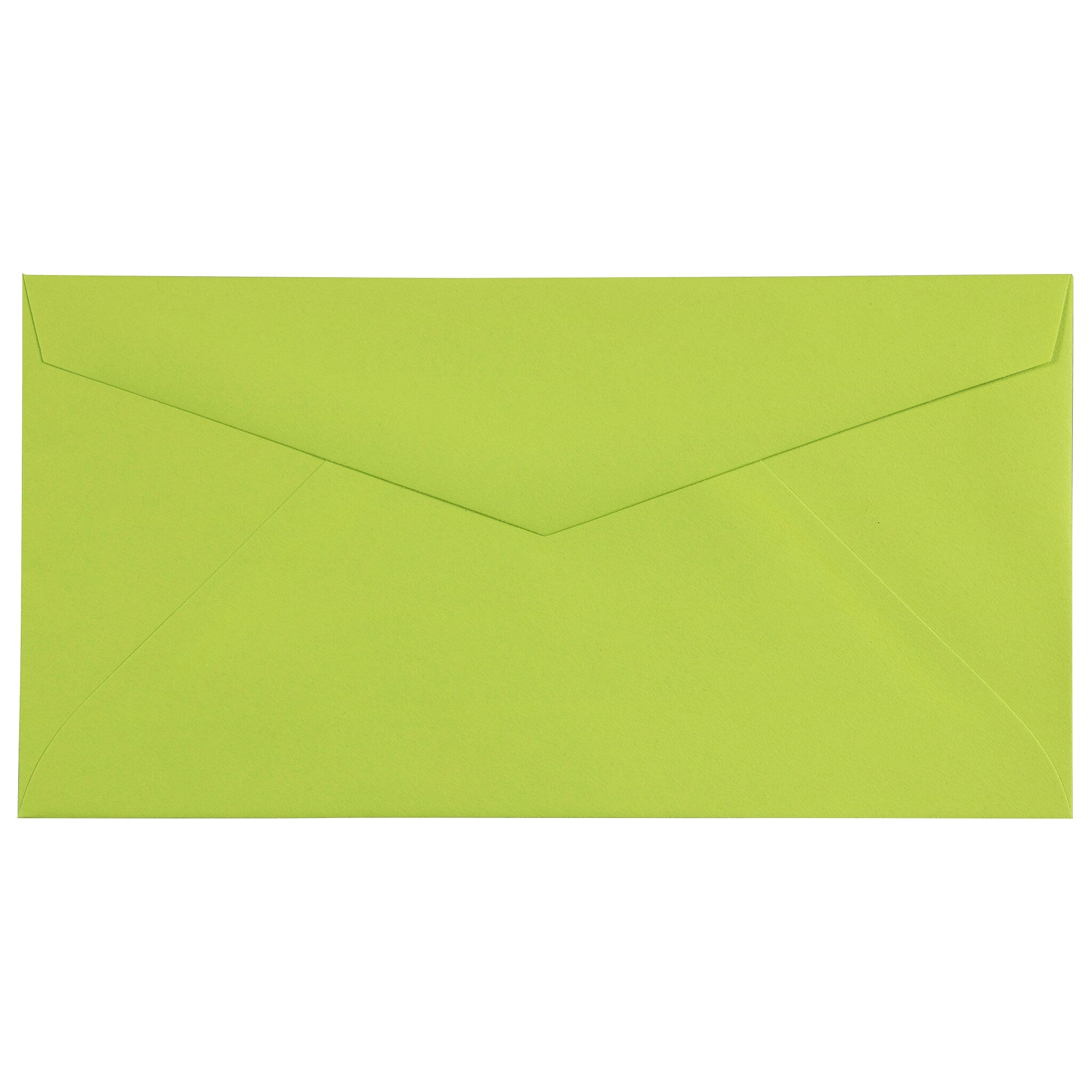 JAM Paper Monarch Envelopes, 3.875 x 7.5, Ultra Lime Green, 25/Pack (34097579)