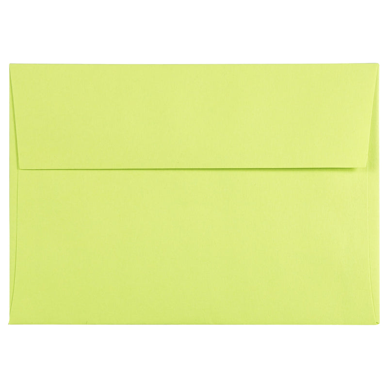 JAM Paper 4Bar A1 Colored Invitation Envelopes, 3.625 x 5.125, Ultra Lime Green, 25/Pack (155438)