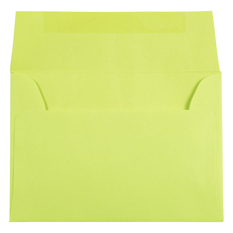 JAM Paper 4Bar A1 Colored Invitation Envelopes, 3.625 x 5.125, Ultra Lime Green, 25/Pack (155438)