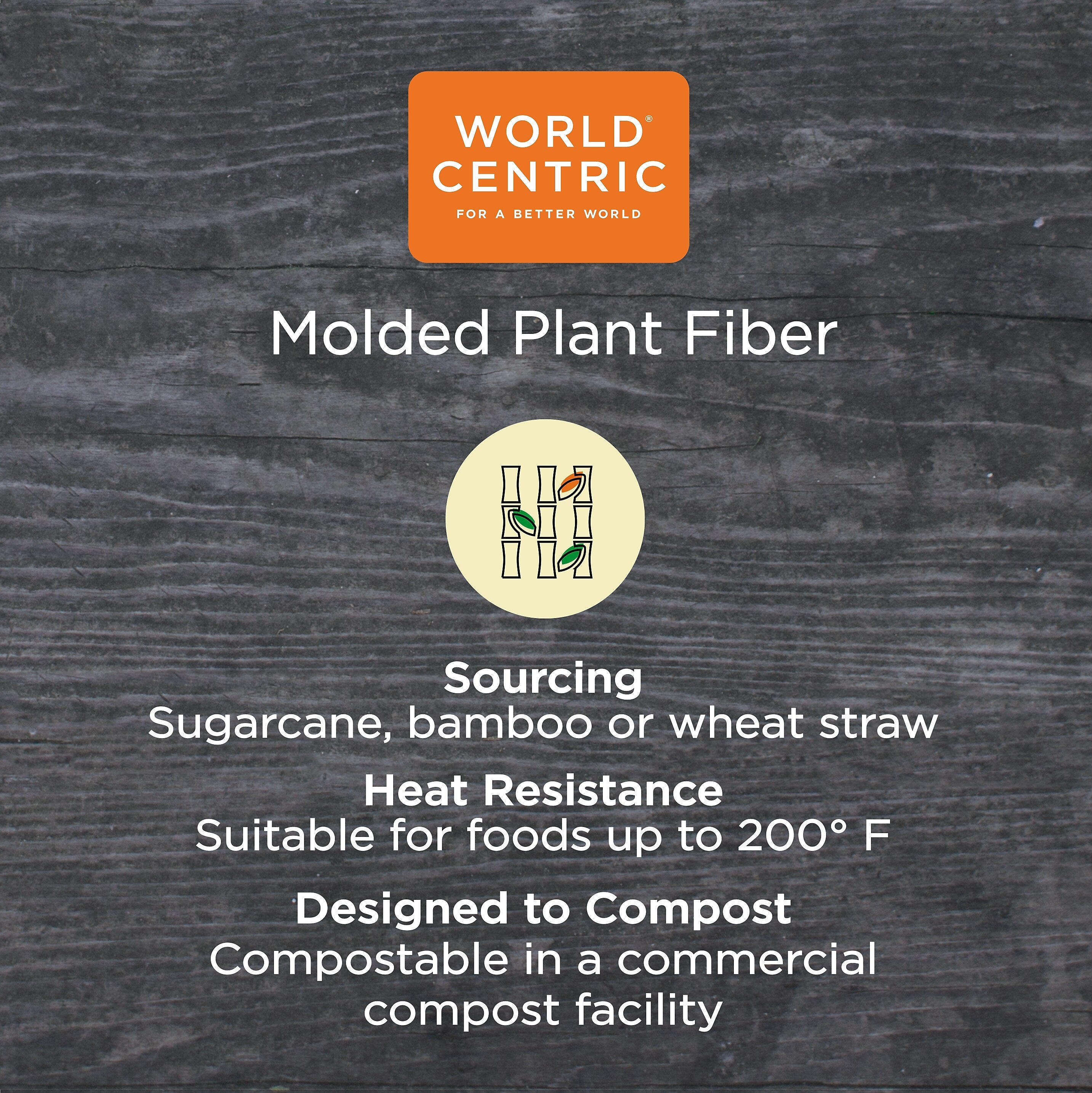 World Centric Fiber Trays, PLA Lined, PFAS Free, 8.3 x 4.9 x 0.7, Natural, 500/Carton