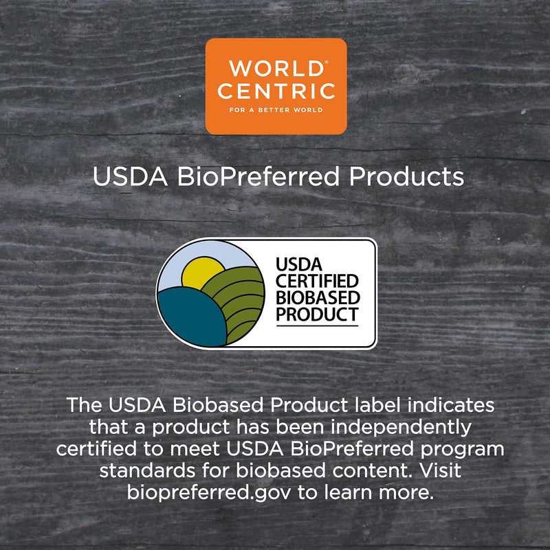 World Centric Fiber Trays, PLA Lined, PFAS Free, 9.1 x 7.1 x 0.7, Natural, 500/Carton