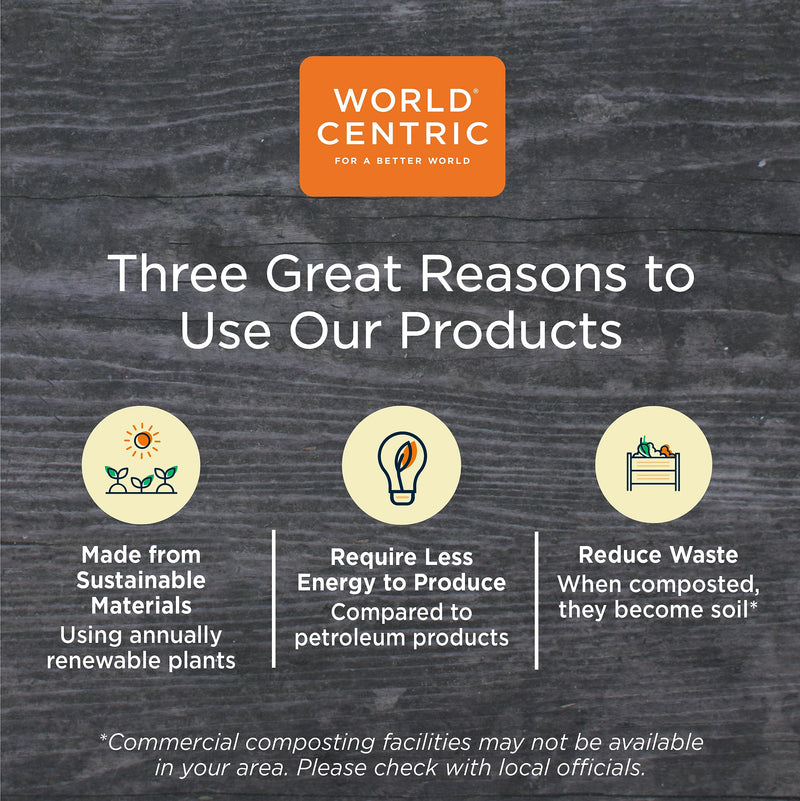 World Centric Fiber Bento Box Container Lids, Five Compartments, 12.1 x 9.8 x 0.8, Clear, 300/Carton