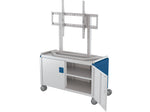 MooreCo Compass Maxi H1 Mobile 2-Section Storage Cabinet, 25.88"H x 41.88"W x 19.13"D, Platinum/Navy Metal (A3A1J2D1A0)