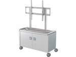 MooreCo Compass Maxi H1 Mobile 2-Section Storage Cabinet, 25.88"H x 41.88"W x 19.13"D, Platinum/Cool Gray Metal (A3A1B2D1A0)
