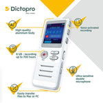 Treblab X100 DICTOPRO HD Digital Voice Recorder With Double Microphone